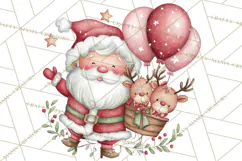 Whimsical Santa Clipart PNG, Cute Christmas Santa Clip Art Product Image 4
