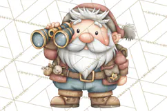 Whimsical Santa Clipart PNG, Funny Christmas Illustrations Product Image 4