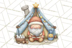 Whimsical Santa Clipart PNG, Funny Christmas Illustrations Product Image 5