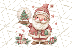 Whimsical Santa Clipart PNG, Cute Christmas Santa Clip Art Product Image 5