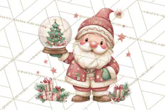 Whimsical Santa Clipart PNG, Cute Christmas Santa Clip Art Product Image 5