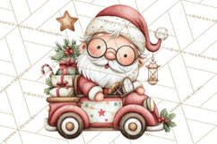 Whimsical Santa Clipart PNG, Cute Christmas Santa Clip Art Product Image 2