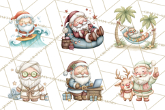 Whimsical Santa Clipart PNG, Funny Christmas Illustrations Product Image 2