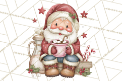 Whimsical Santa Clipart PNG, Cute Christmas Santa Clip Art Product Image 3