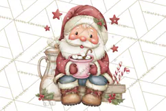 Whimsical Santa Clipart PNG, Cute Christmas Santa Clip Art Product Image 3