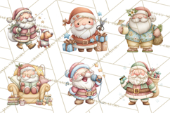 Whimsical Santa Clipart PNG, Funny Christmas Illustrations Product Image 7