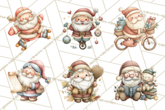 Whimsical Santa Clipart PNG, Funny Christmas Illustrations Product Image 8