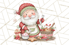 Whimsical Santa Clipart PNG, Cute Christmas Santa Clip Art Product Image 4