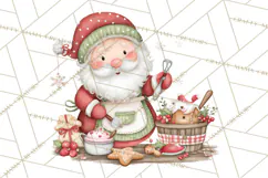 Whimsical Santa Clipart PNG, Cute Christmas Santa Clip Art Product Image 4