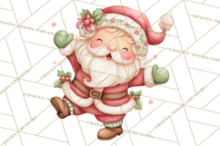 Whimsical Santa Clipart PNG, Cute Christmas Santa Clip Art Product Image 5