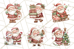 Whimsical Santa Clipart PNG, Cute Christmas Santa Clip Art Product Image 7