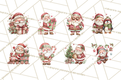 Whimsical Santa Clipart PNG, Cute Christmas Santa Clip Art Product Image 4
