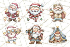 Whimsical Santa Clipart PNG, Funny Christmas Illustrations Product Image 6