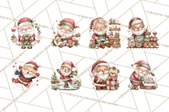 Whimsical Santa Clipart PNG, Cute Christmas Santa Clip Art Product Image 6