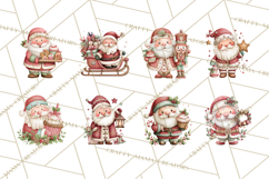 Whimsical Santa Clipart PNG, Cute Christmas Santa Clip Art Product Image 3