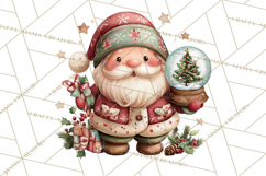 Whimsical Santa Clipart PNG, Cute Christmas Santa Clip Art Product Image 2