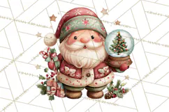 Whimsical Santa Clipart PNG, Cute Christmas Santa Clip Art Product Image 2