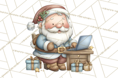 Whimsical Santa Clipart PNG, Funny Christmas Illustrations Product Image 2