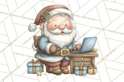Whimsical Santa Clipart PNG, Funny Christmas Illustrations Product Image 2
