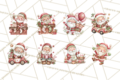 Whimsical Santa Clipart PNG, Cute Christmas Santa Clip Art Product Image 2