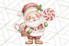 Whimsical Santa Clipart PNG, Cute Christmas Santa Clip Art Product Image 3