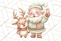 Whimsical Santa Clipart PNG, Funny Christmas Illustrations Product Image 3