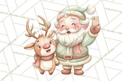 Whimsical Santa Clipart PNG, Funny Christmas Illustrations Product Image 3