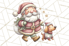 Whimsical Santa Clipart PNG, Funny Christmas Illustrations Product Image 4