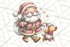 Whimsical Santa Clipart PNG, Funny Christmas Illustrations Product Image 4