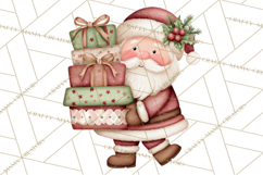 Whimsical Santa Clipart PNG, Cute Christmas Santa Clip Art Product Image 5
