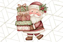 Whimsical Santa Clipart PNG, Cute Christmas Santa Clip Art Product Image 5