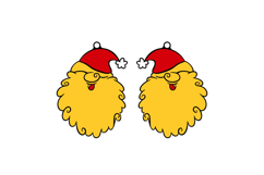 Whimsical Santa Claus Earrings Laser Cut SVG Template Product Image 2