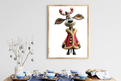 Whimsical Santa &amp; Reindeer Clipart Product Image 3