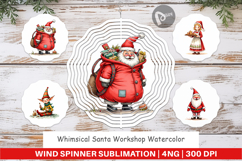 Santa Workshop Wind Spinner Product Image 1