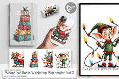 Santa Workshop Digital Paper Product Image 1