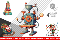 Santa Workshop Clipart Product Image 1