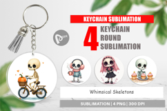 Keychain Whimsical Skeletons Product Image 1