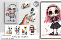 Digital Paper Whimsical Skeletons Product Image 1