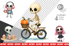 Whimsical Skeletons Clipart Product Image 1