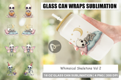 Glass Can Whimsical Skeletons Product Image 1