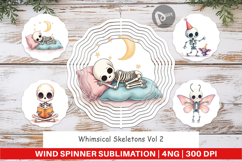 Wind Spinner Whimsical Skeletons Product Image 1