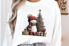 Whimsical Snowman Christmas Clipart Product Image 3