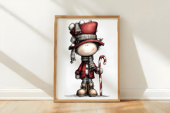 Whimsical Snowman Christmas Clipart Product Image 3