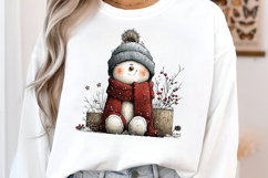 Whimsical Snowman Christmas Clipart Product Image 3
