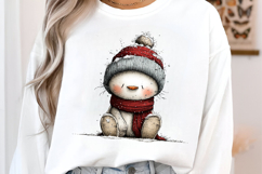 Whimsical Snowman Christmas Clipart Product Image 3