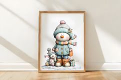 Whimsical Snowman Clipart Product Image 3