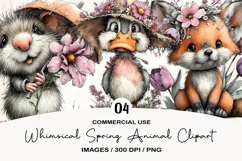 Whimsical Spring Animal Clipart Product Image 1