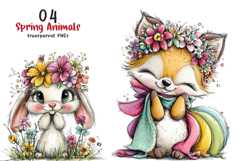 Whimsical spring animals clipart Product Image 1