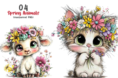 Whimsical Spring Animals Clipart Product Image 1