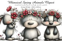 Whimsical Spring Animals Clipart Product Image 1